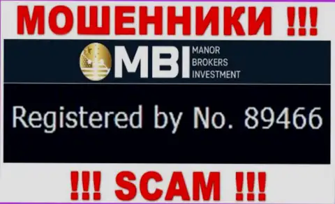 Manor Brokers Investment - регистрационный номер internet-жуликов - 89466