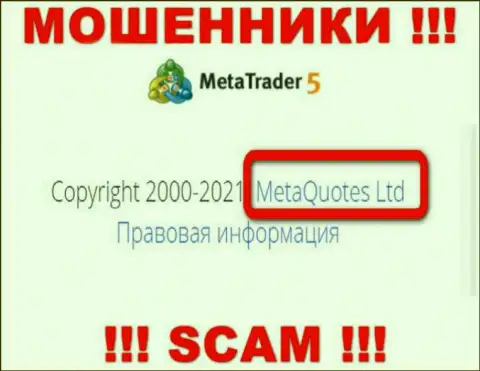 МетаКвотс Лтд - это компания, управляющая internet обманщиками MetaQuotes Ltd
