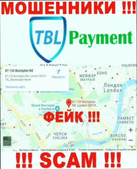 С противозаконно действующей организацией TBL Payment не работайте, инфа касательно юрисдикции липа
