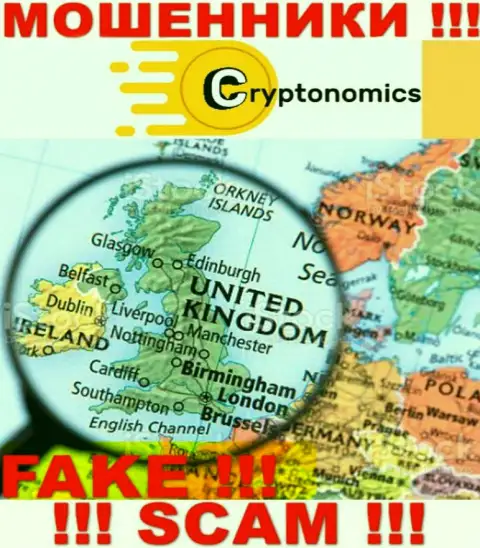 Лохотронщики Crypnomic Com не показывают правдивую инфу относительно своей юрисдикции