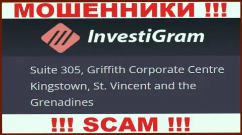 Investi Gram пустили корни на офшорной территории по адресу - Suite 305, Griffith Corporate Centre Kingstown, St. Vincent and the Grenadines - ВОРЫ !