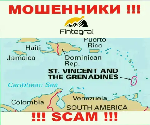St. Vincent and the Grenadines - именно здесь официально зарегистрирована мошенническая контора Fintegral