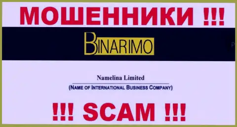 Юридическим лицом Binarimo считается - Namelina Limited