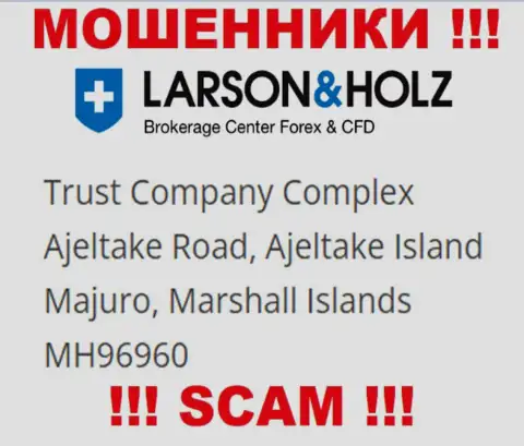 Офшорное месторасположение Larson Holz Ltd - Trust Company Complex Ajeltake Road, Ajeltake Island Majuro, Marshall Islands МН96960, откуда указанные internet лохотронщики и прокручивают делишки