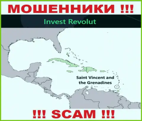 Invest Revolut расположились на территории - Кингстаун, Сент-Винсент и Гренадины, избегайте работы с ними