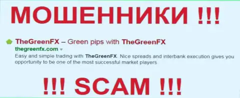 Green FX - это ВОРЮГИ !!! SCAM !!!